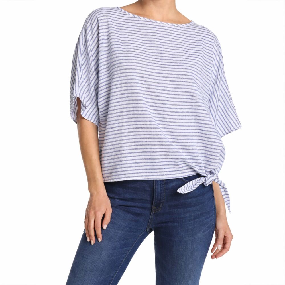 Beach Lunch Lounge Oversized Linen Blend Top Size XS NWOT